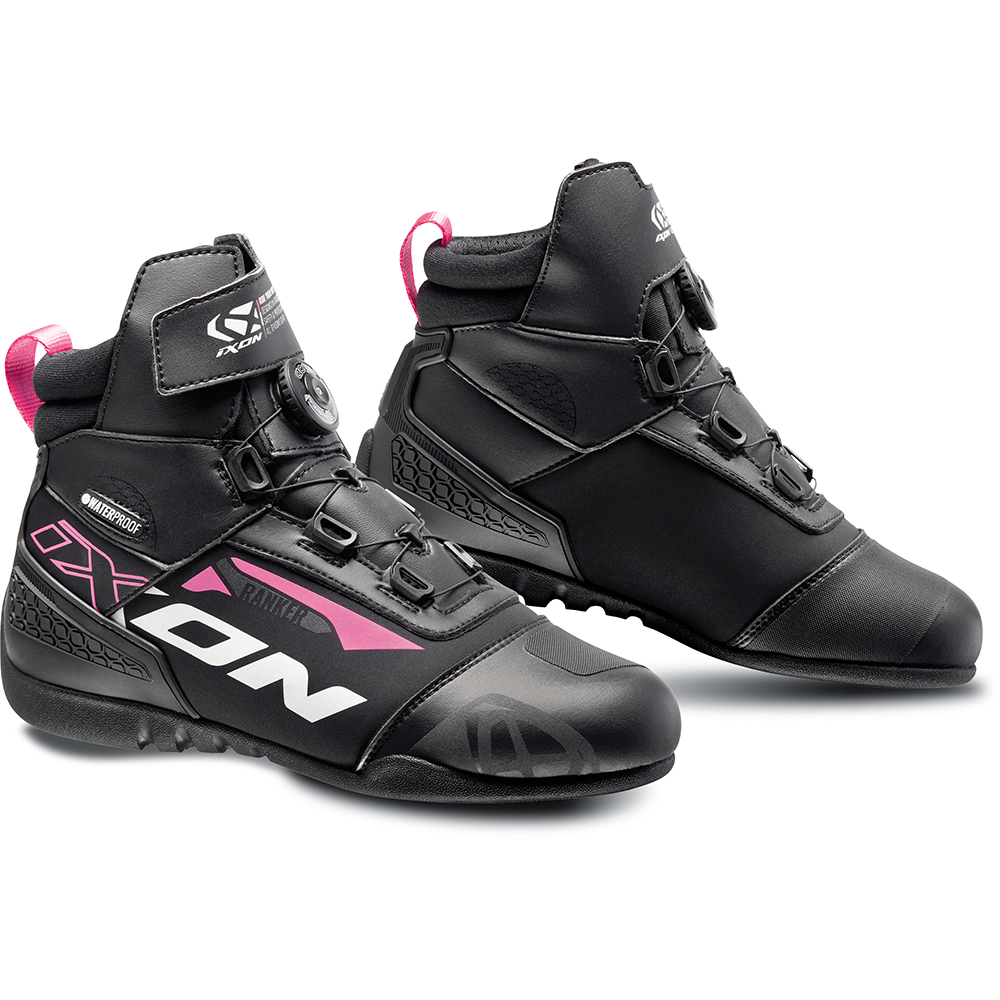 Ixon - Baskets femme Ranker Waterproof Lady Noir / Blanc / Fuchsia