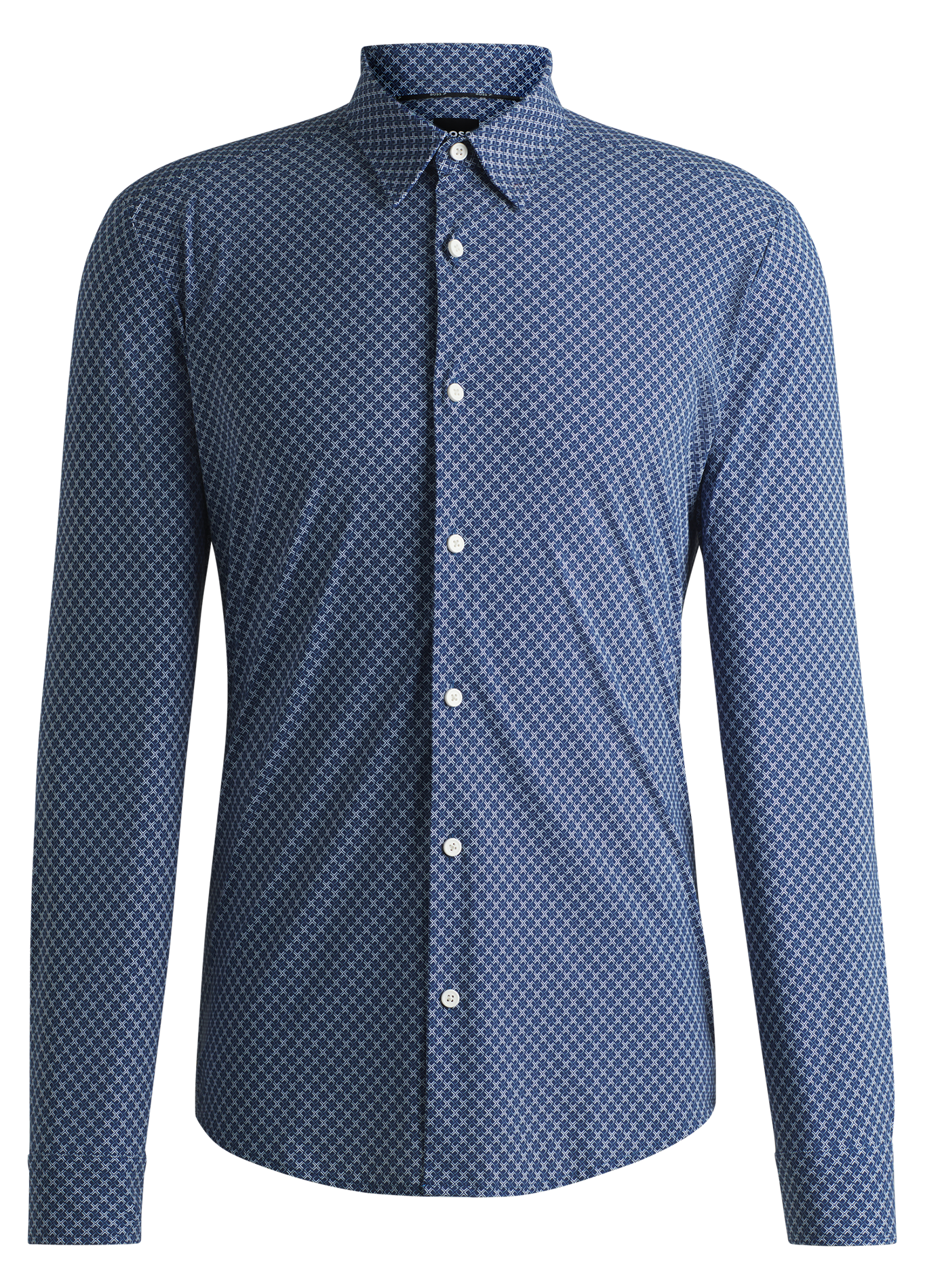 Chemise col classique imprimée | Bleu