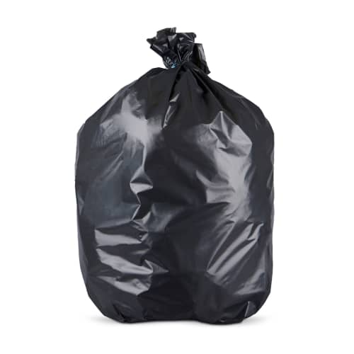Sacs poubelle 130L PEBD noir 52µ lien classique Paredes