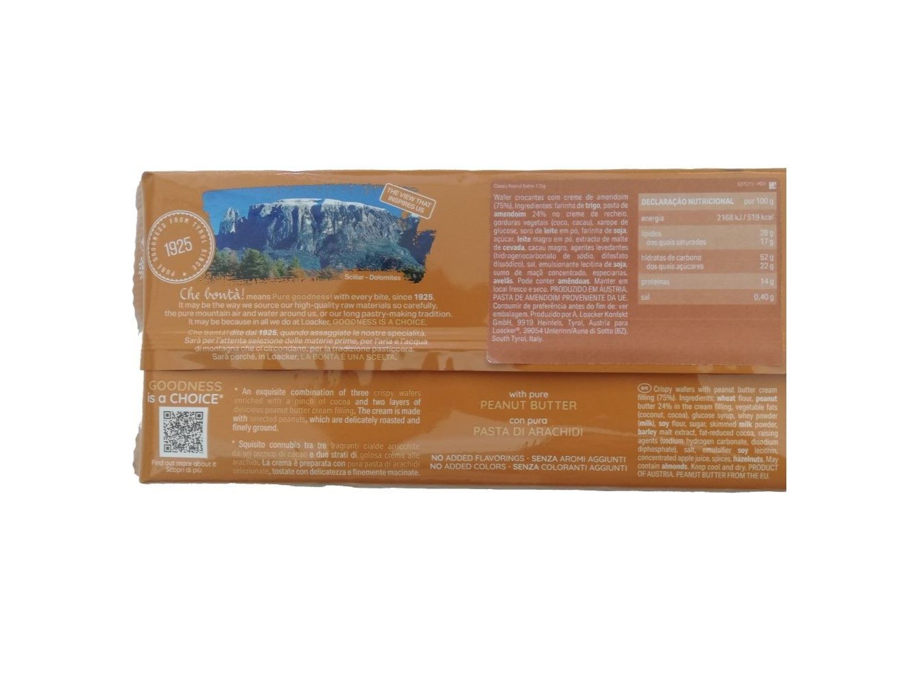WAFFERS LOACKER MANTEIGA AMENDOIM 45G