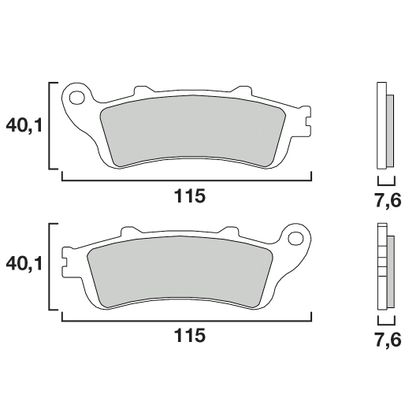 Plaquettes de freins Brembo Sinter Métal Fritté Avant