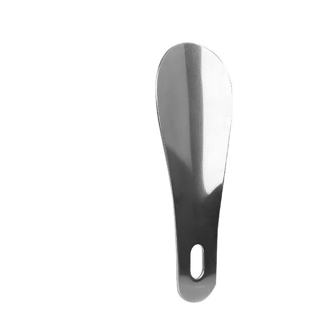 Langt metal skohorn Sølv 10 cm
