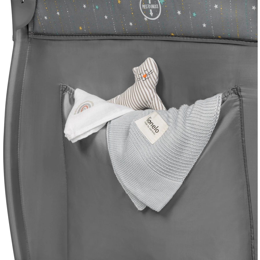 lionelo Reisebett Stefi Plus Grey Multicolor