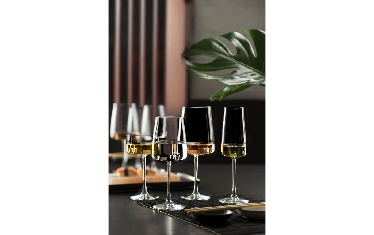 Champagnerglas Zero 4 Stück, 30 clSektgläser Set aus ultraklarem Kristallglas