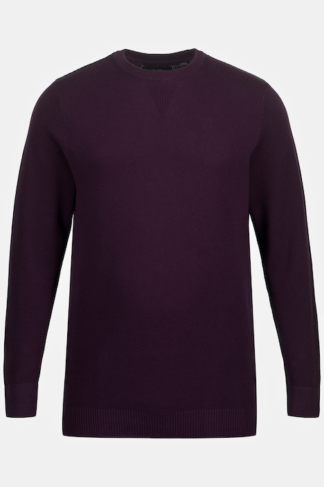 Pullover, Cashmere-Touch, TwoTone, Strickmuster, Rundhals