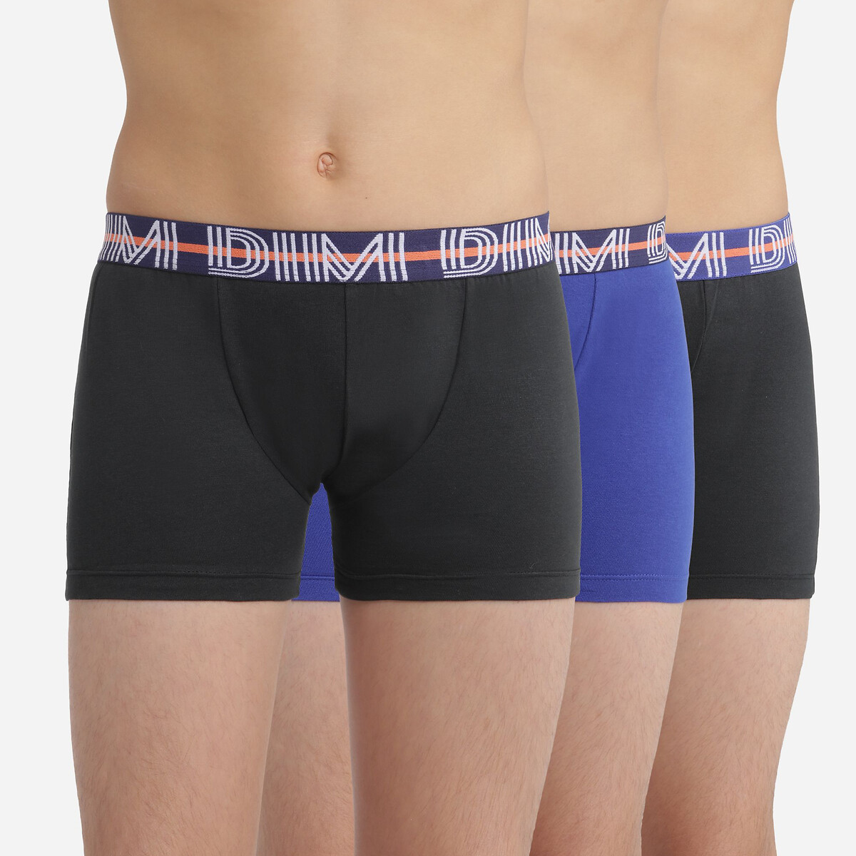 DIM<br>Conjunto de 3 cuecas boxer de algodão elástico