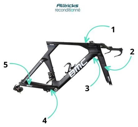 Kit Cadre / Fourche BMC Timemachine 01 AG2R Campagnolo Super Record EPS 11V Patins 2021 'Sarreau' - Vélo Team Pro