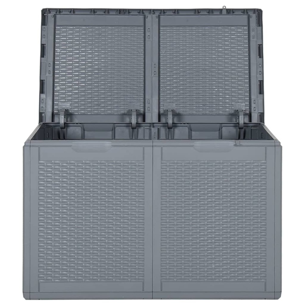 Boîte de rangement de jardin gris pp rotin 180 l