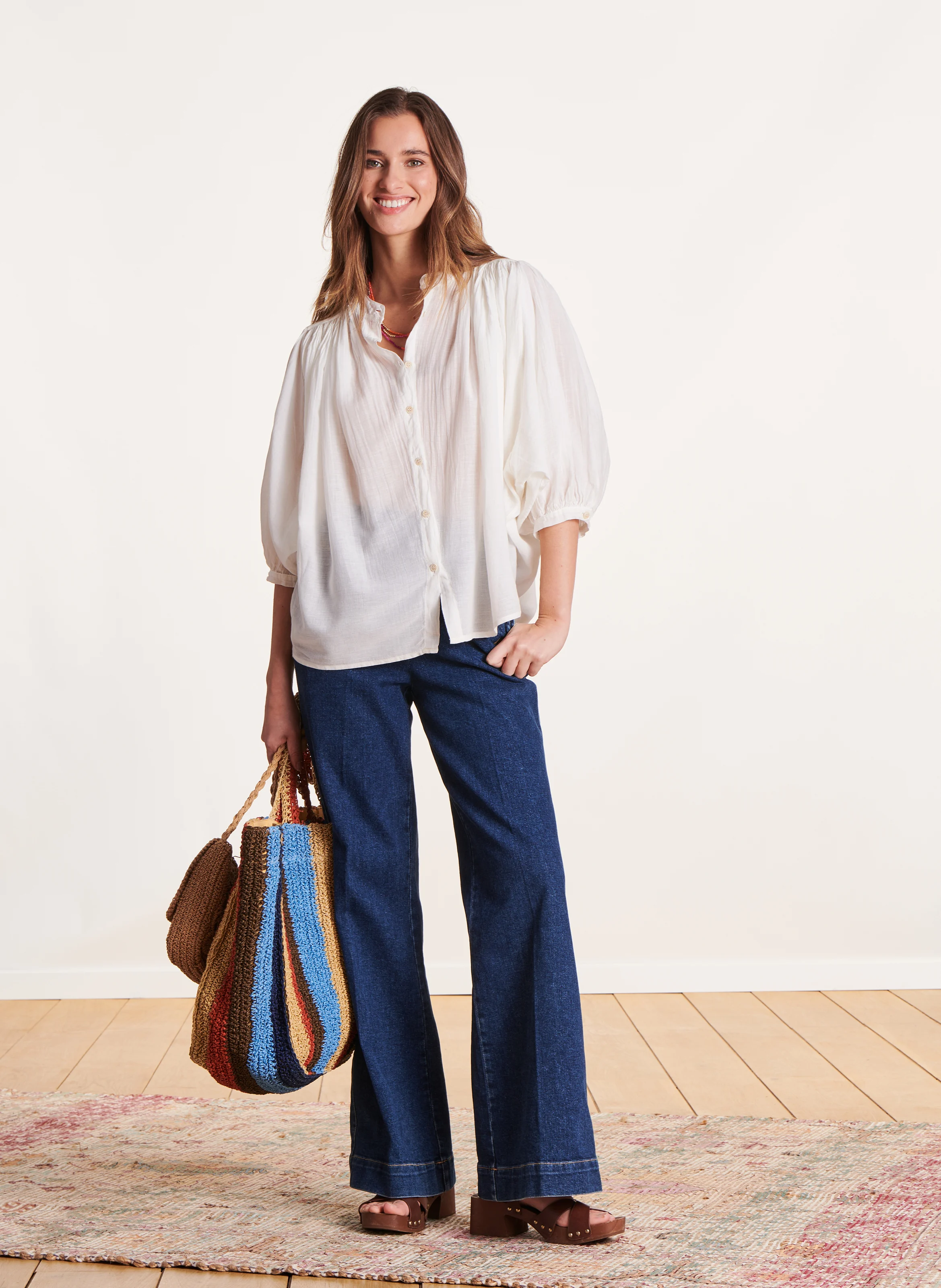 Chemise oversize en coton | Blanc