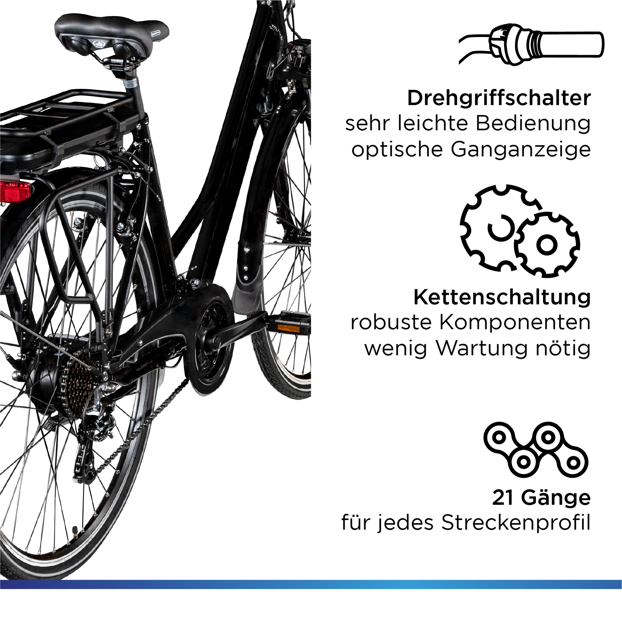 Zündapp Z802 E Bike 28 Zoll Trekkingrad Damen ab 155 cm mit 21 Gängen