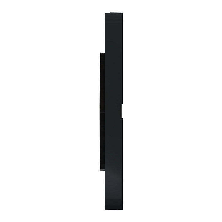 Plaque de finition triple Schneider Electric Odace Touch cuivre liseré anthracite