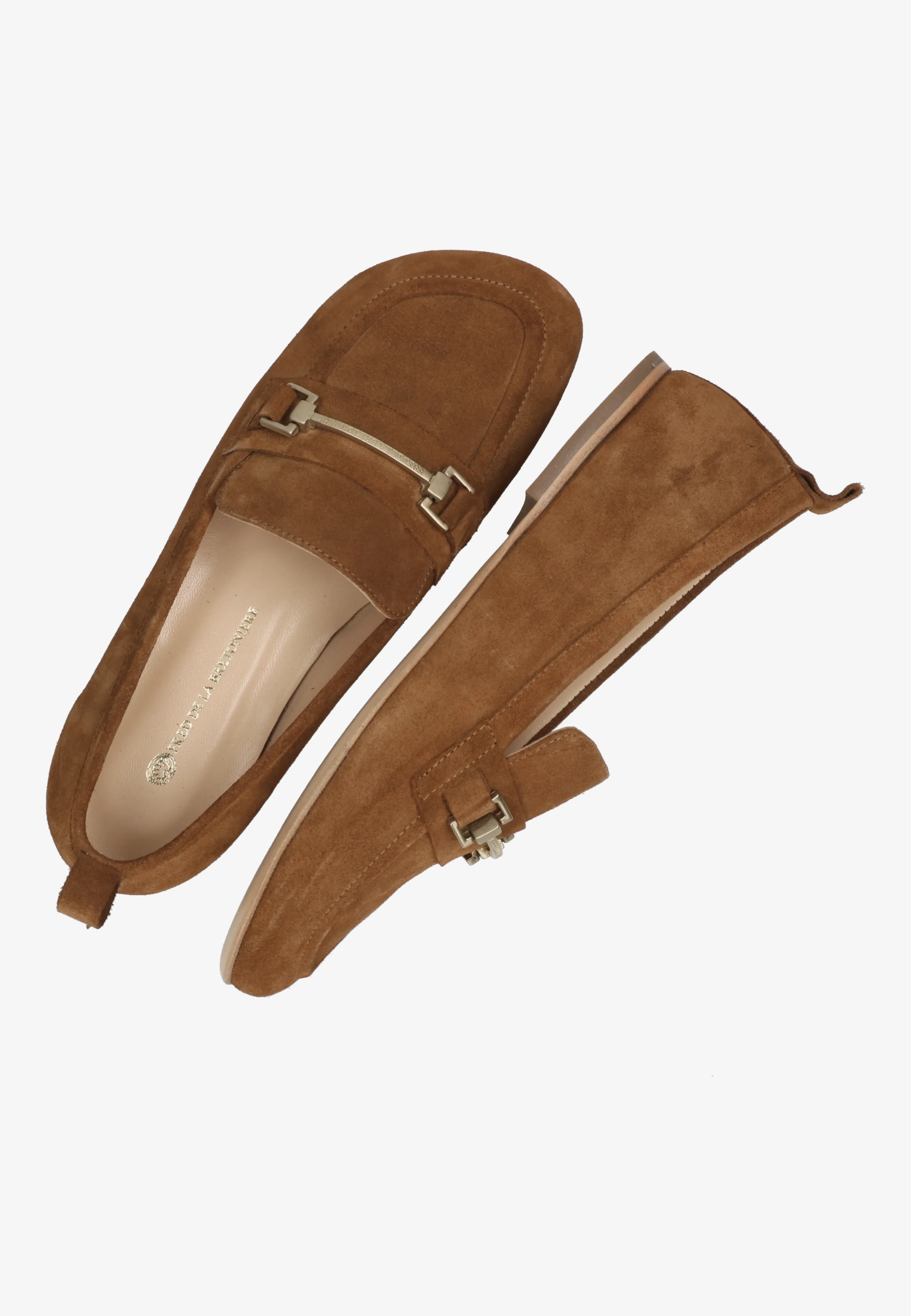 ELANA GOLDA LOAFER Suede Cognac
