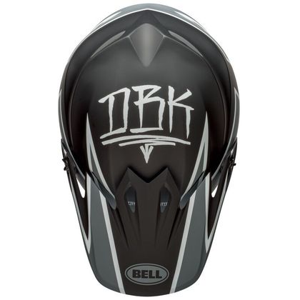 Casque cross Bell MX-9 MIPS TWITCH MATTE BLACK GREY WHITE 2023 - Gris