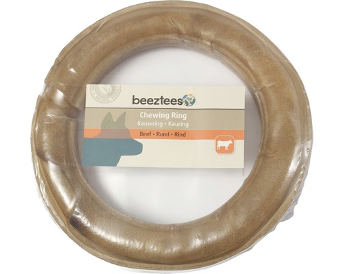 Beeztees hondensnack, kauwring van runderhuid, ø 15 cm, 1 stuk, kauwspeeltje