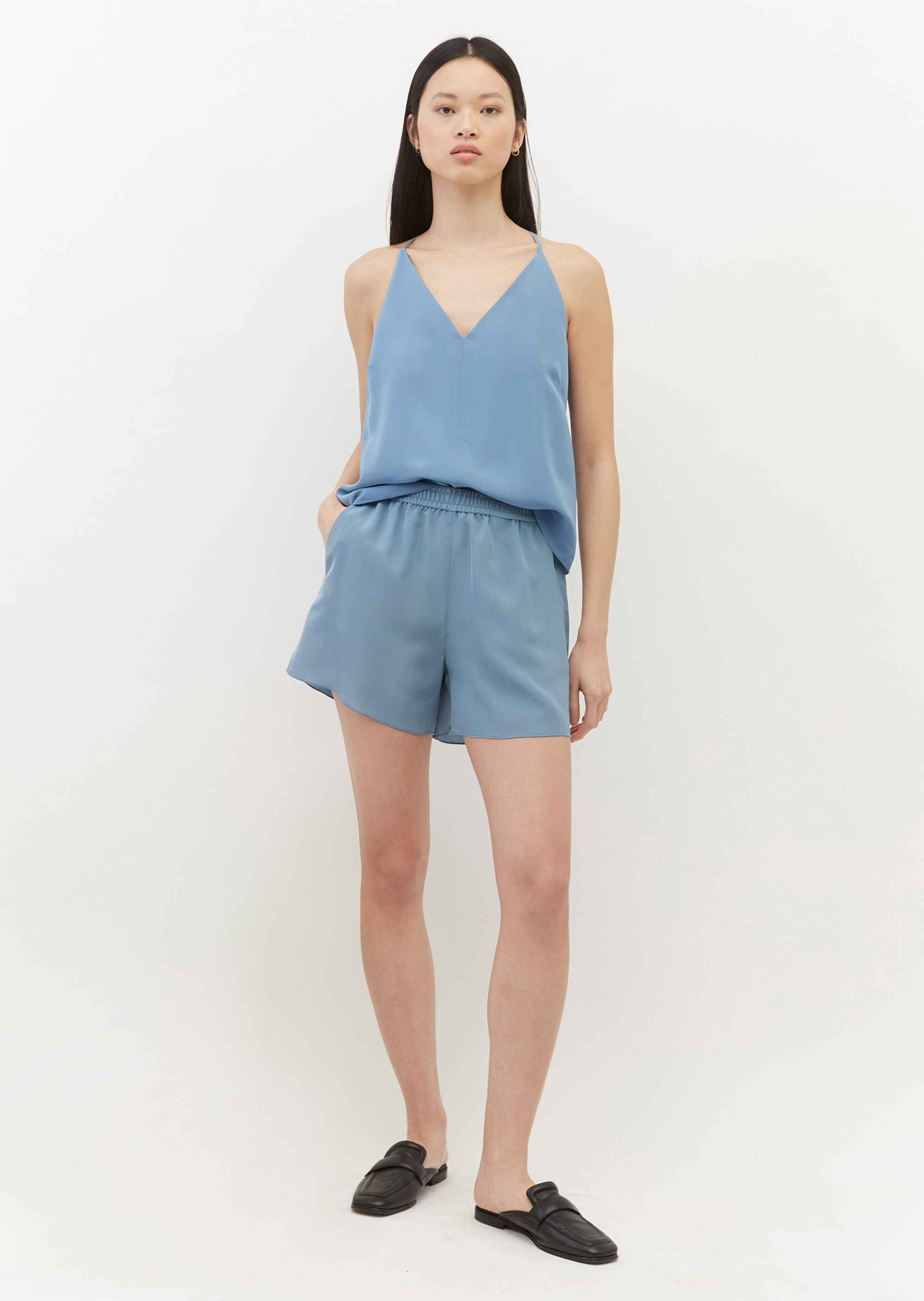 Shorts im Lingerie-Stil aus Silk-Touch-Viskose-Qualität