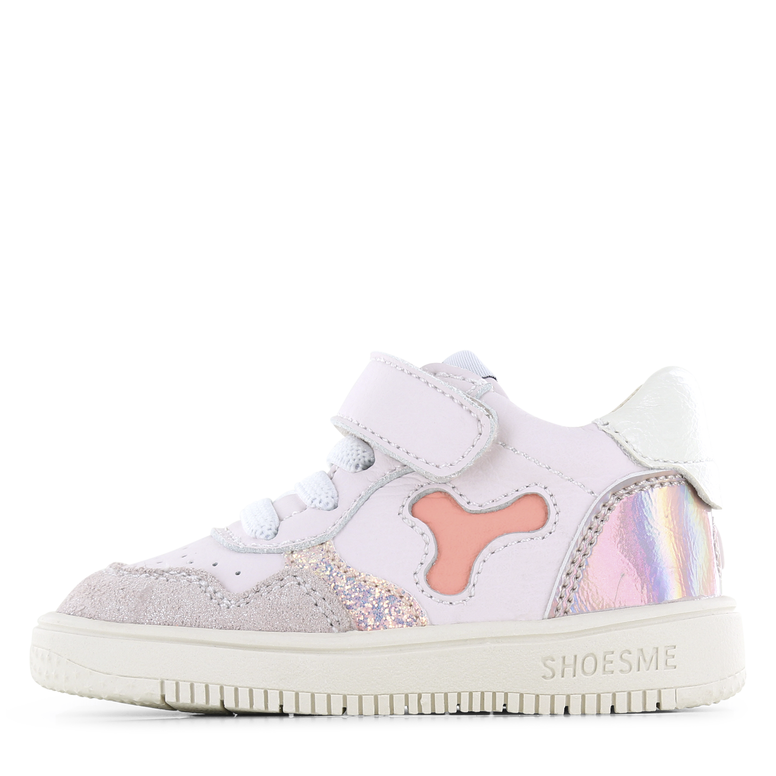 Shoesme shiny roze sneaker Leer, Metallic, Suède | Meisjes schoenen