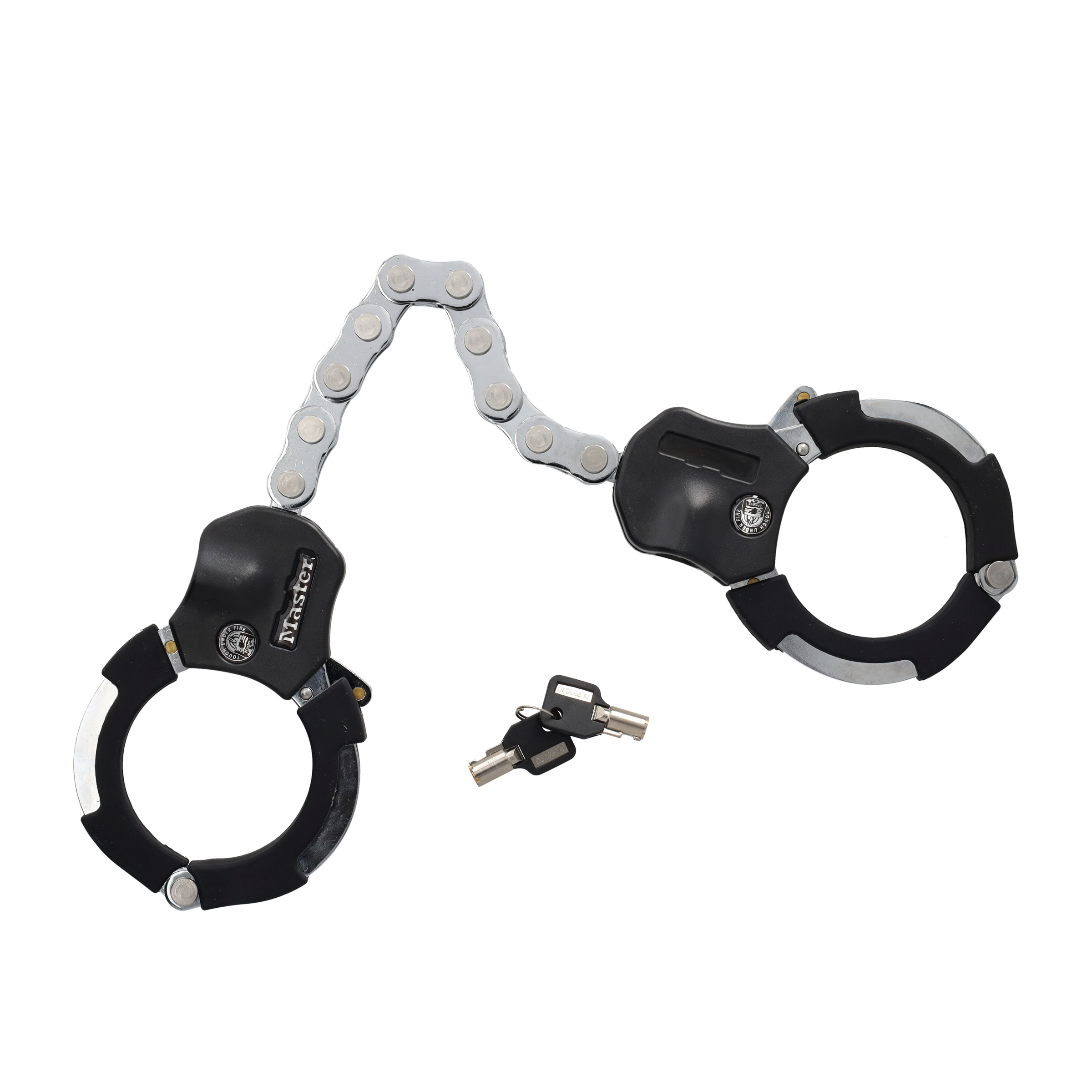 (55cm) Street Cuff 8290 Fahrradschloss 9-gliedriges Velo Handschellenschloss - Silber / Schwarz