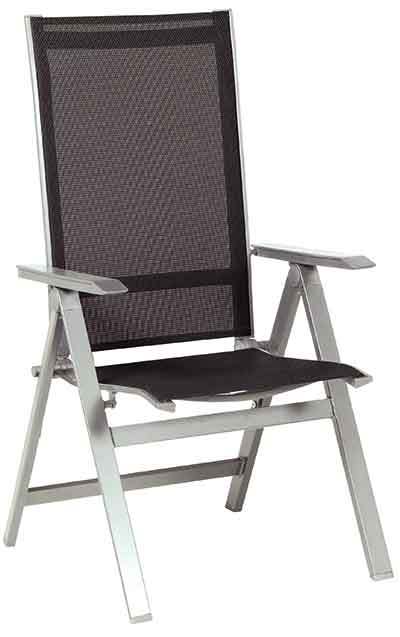 5-teiliges Gartenmöbel-Set - anthrazit - ausziehbarer Tisch - 160/220x75 cm