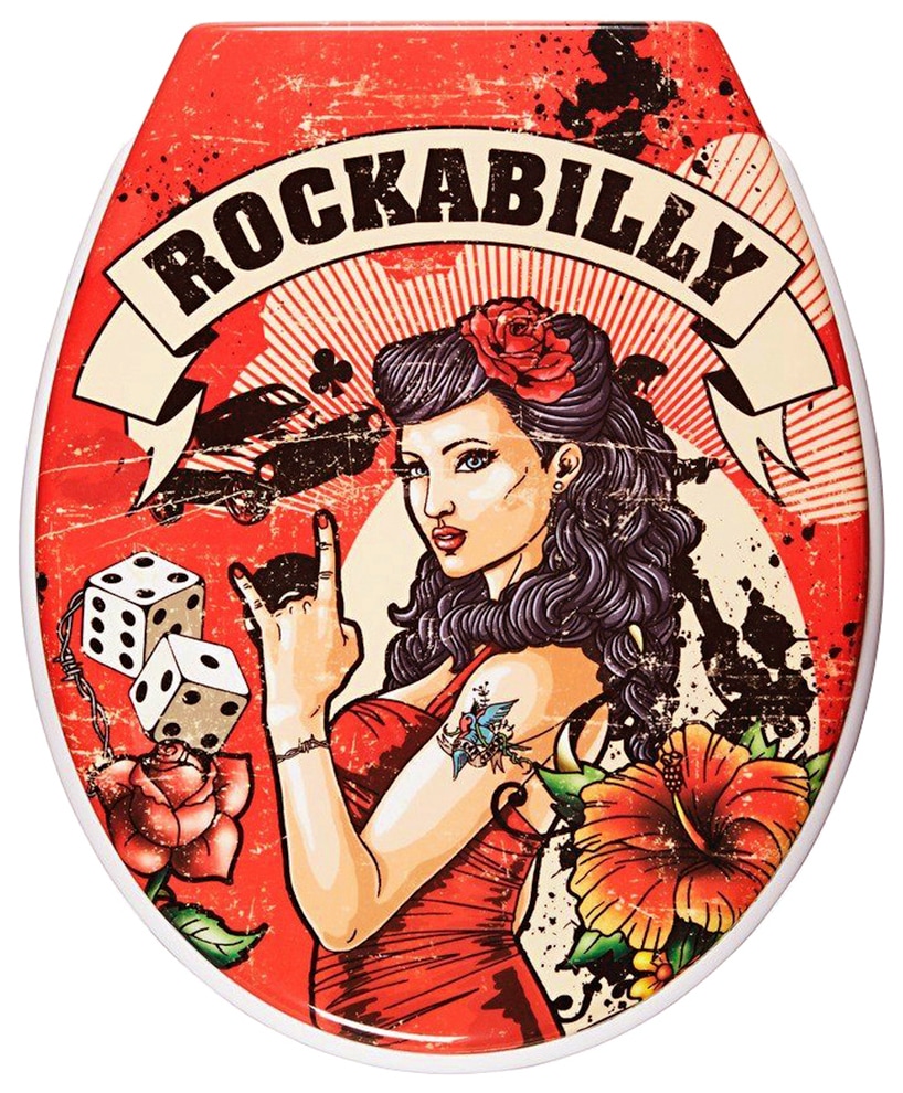 ADOB WC-Sitz »Rockabilly« Absenkautomatik, zur Reinigung abnehmbar