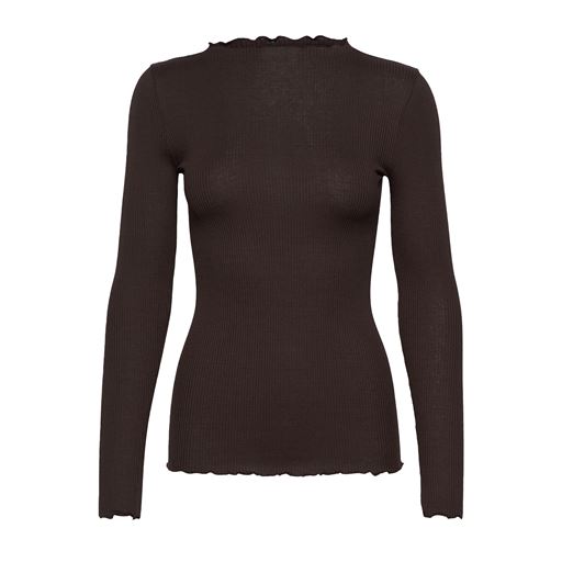 Rosemunde Langærmet Bluse, Black Brown, L
