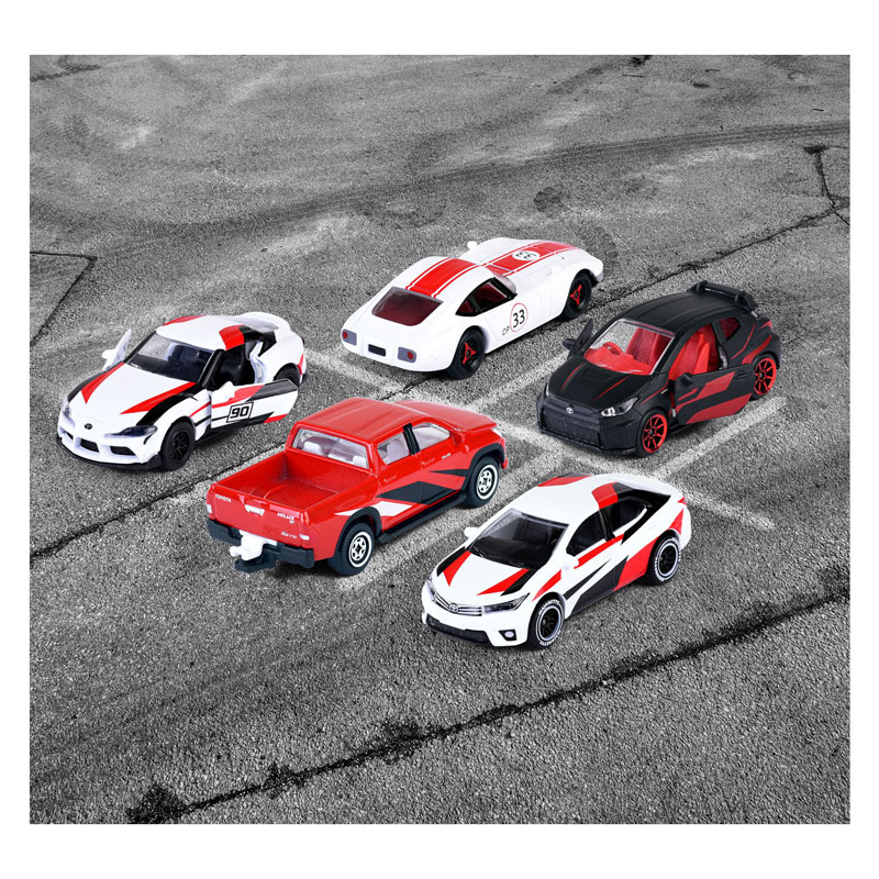 Majorette Toyota Die-Cast Racing Auto's Giftpack, 5st.