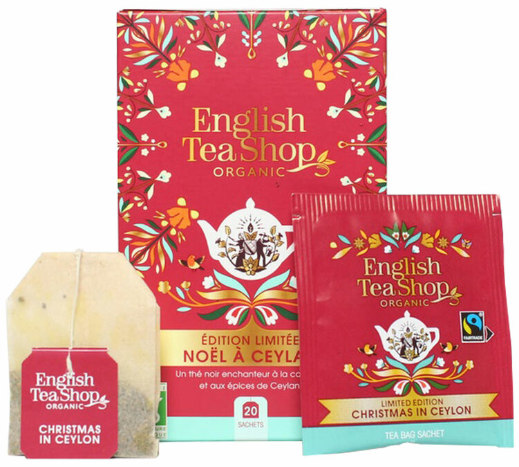 Thé Noir Bio - Noël à Ceylan Cannelle et Épices- 20 sachets - ENGLISH TEA SHOP