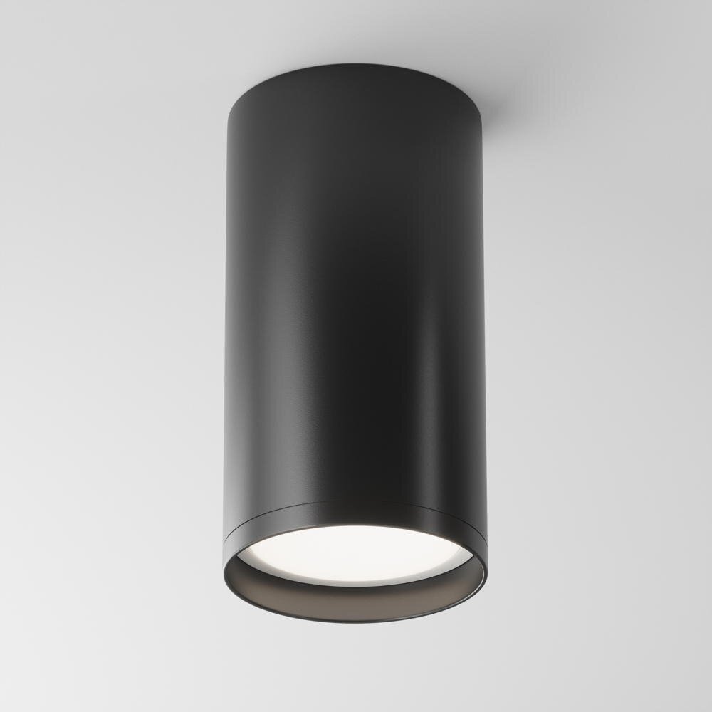 Focus plafondopbouwlamp in zwart GU10 52mm