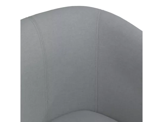 Fauteuil cabriolet gris clair tissu