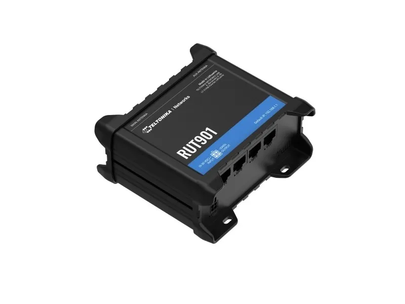 Teltonika RUT901 - Trådløs router 3-port switch - PPP 2,4 GHz - DIN monterbar på skinne