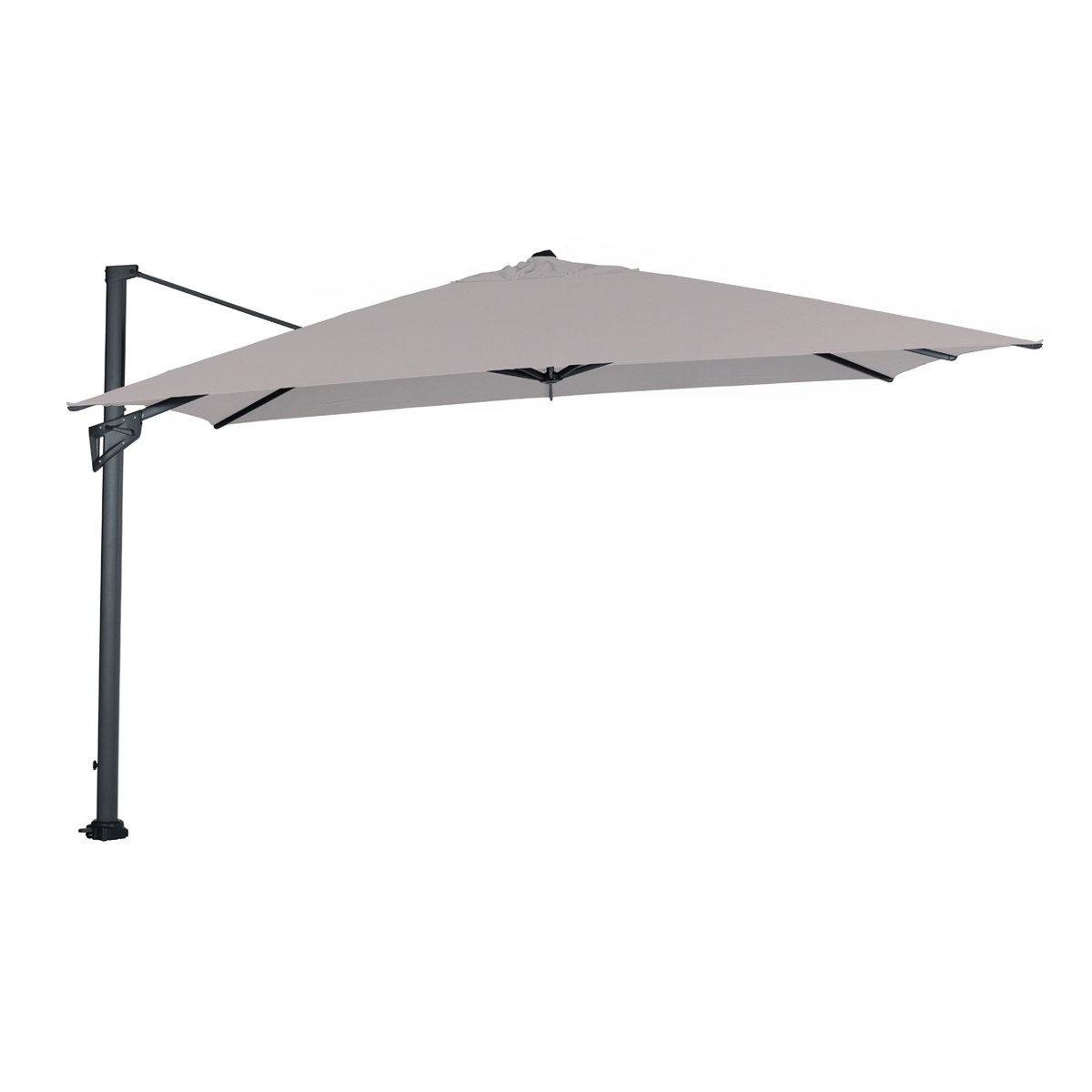 Hawaii King pole parasol - 400x400 cm -c. black- zand