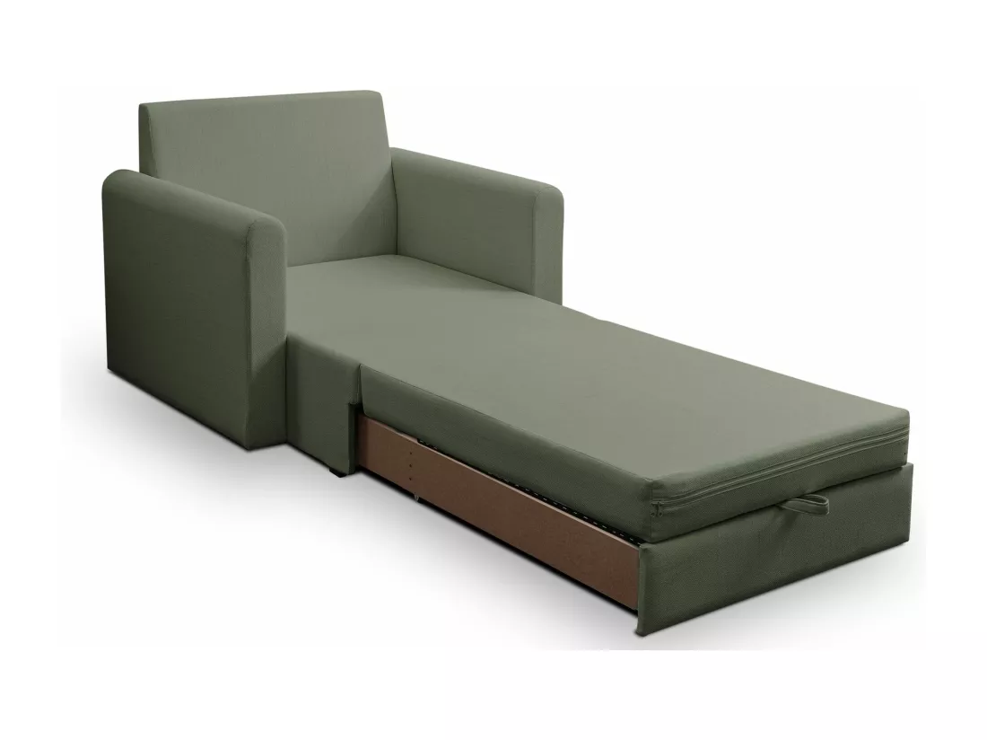 Fauteuil convertible 1 place - vert sauge - DEJANO