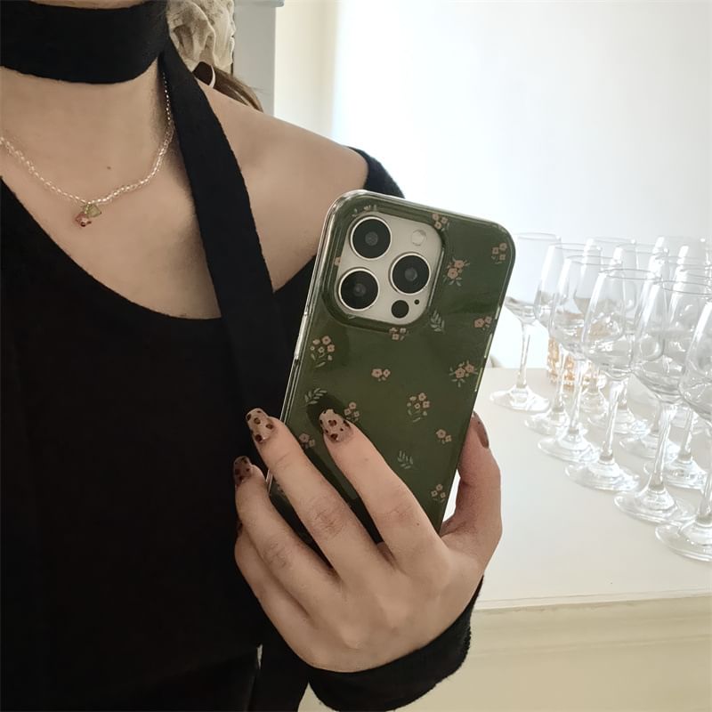 Elliure - Bloemen telefoonhoesje - iPhone 16 Pro Max / 16 Pro / 16 Plus / 16 / 15 Pro Max / 15 Pro / 15 Plus / 15 / 14 Pro Max / 14 Pro / 14 Plus / 14 / 13 Pro Max / 13 Pro / 13 / 13 Mini