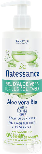 Natessance Gel Aloe Vera Bio Visage/Corps/Cheveux Flacon Pompe 400ml