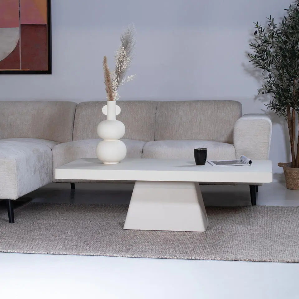 Loungetafel Rechthoek 130cm - Beige Eco Composiet - Avia