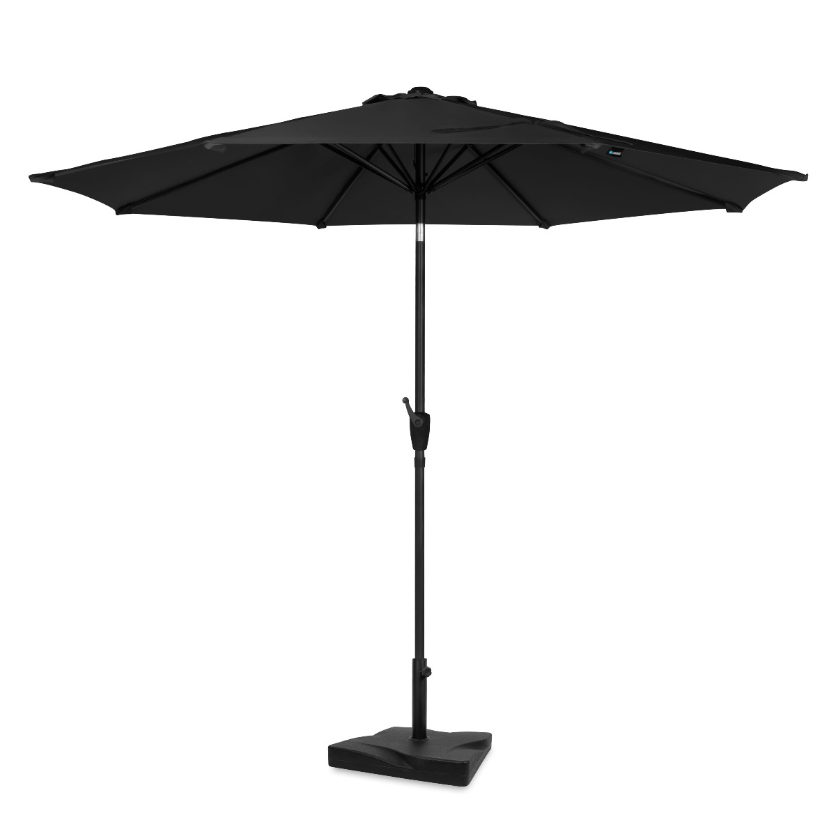 VONROC Premium Recanati Ø300 cm parasol met voet - Anthracite