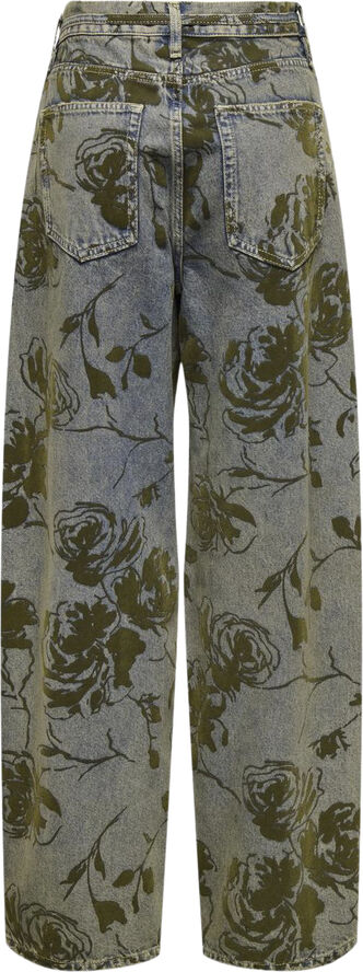 ONLY ONLGIANNA MW STR FLORAL BELT RED DN Blå
