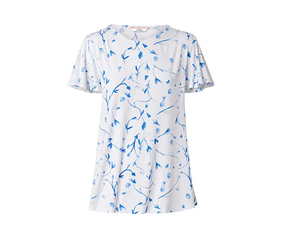 Blusenshirt mit Flügelärmeln, weiß