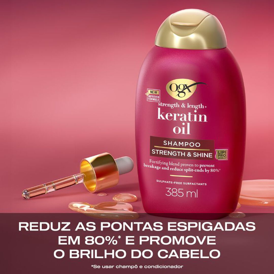 OGX Keratin Oil Champô Fortificante Óleo de Queratina - 385ml