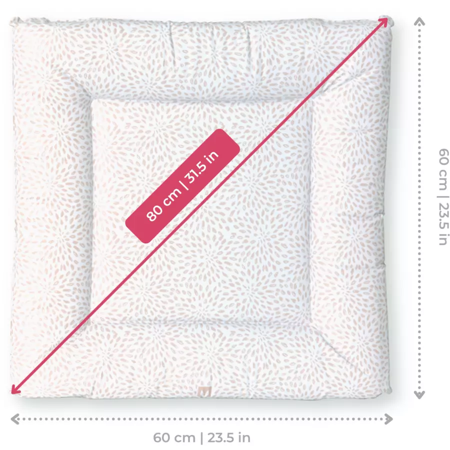 Bianconiglio Kids® Wickelauflage für Waschmaschine FLAFFI ANTHERA sand 60 x 60 cm