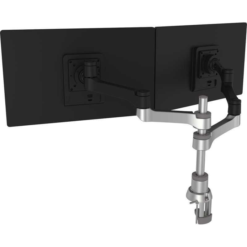 R-Go Tools Bras d'écran R-Go Zepher, bras réglable pour moniteur double, 100% circulaire, capacité de charge jusqu'à 8 kg, noir