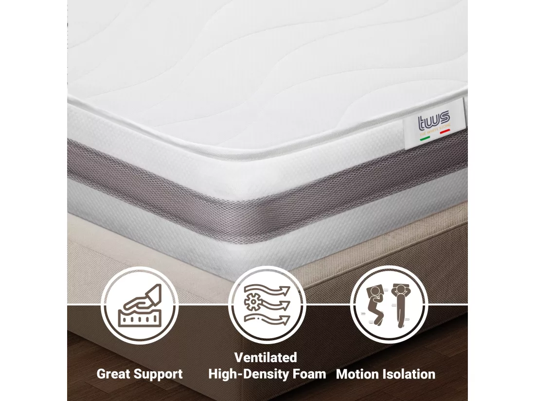 Matelas 80 x 200 à ressorts ensachés | Hauteur 20 cm