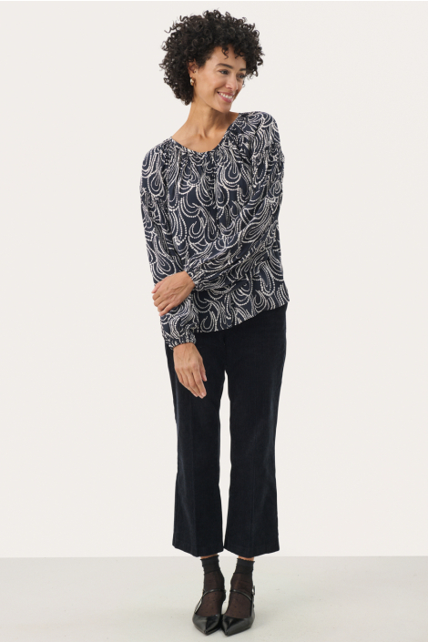 Part Two blauwe dames blouse