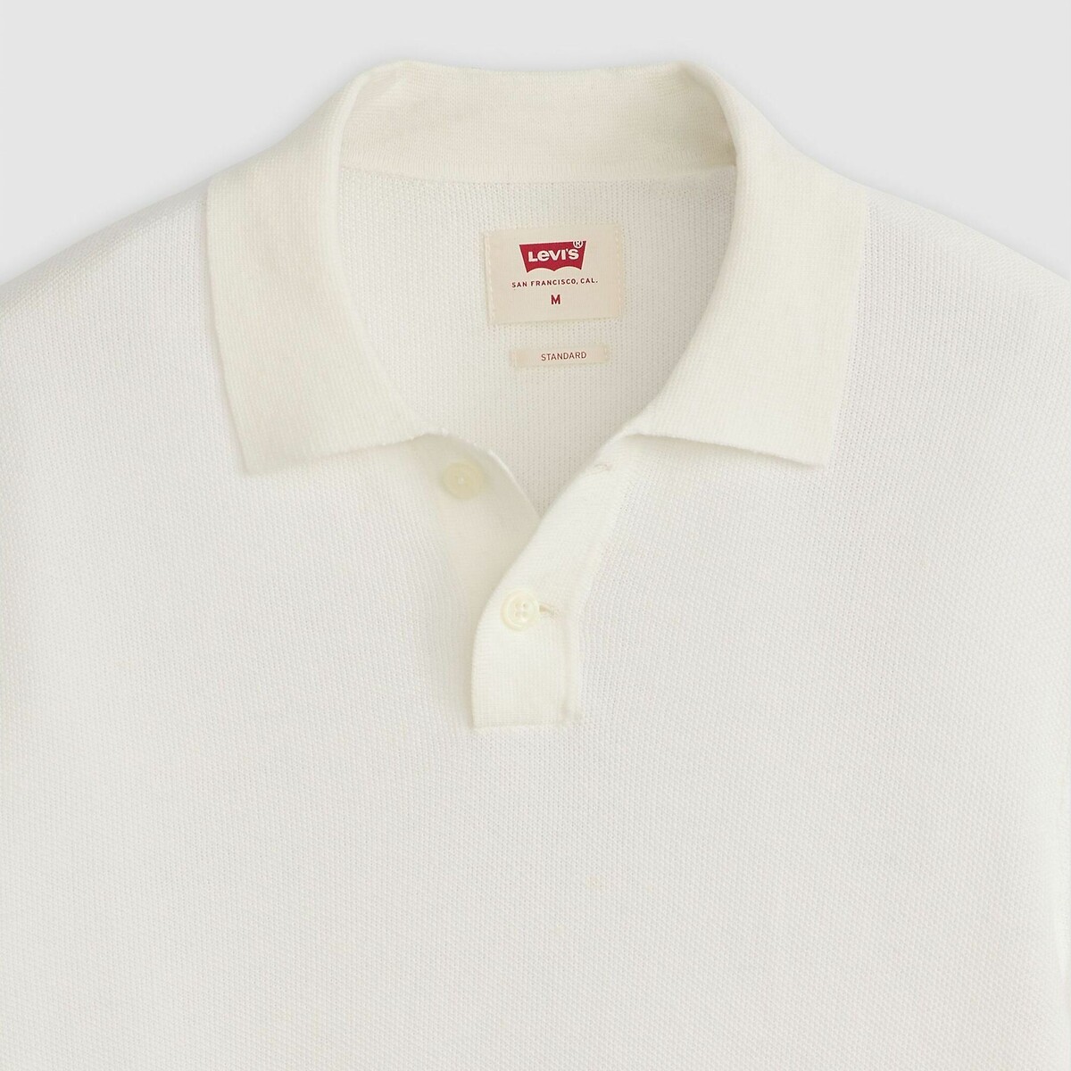 Camisa polo de malha Levi's, feita de algodão e linho.