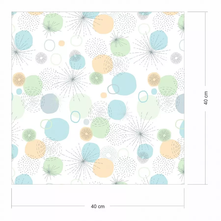 Nikima Klebefolie KF-23 selbstklebende Folie – Punkte mint hellblau Klebefolie bunt