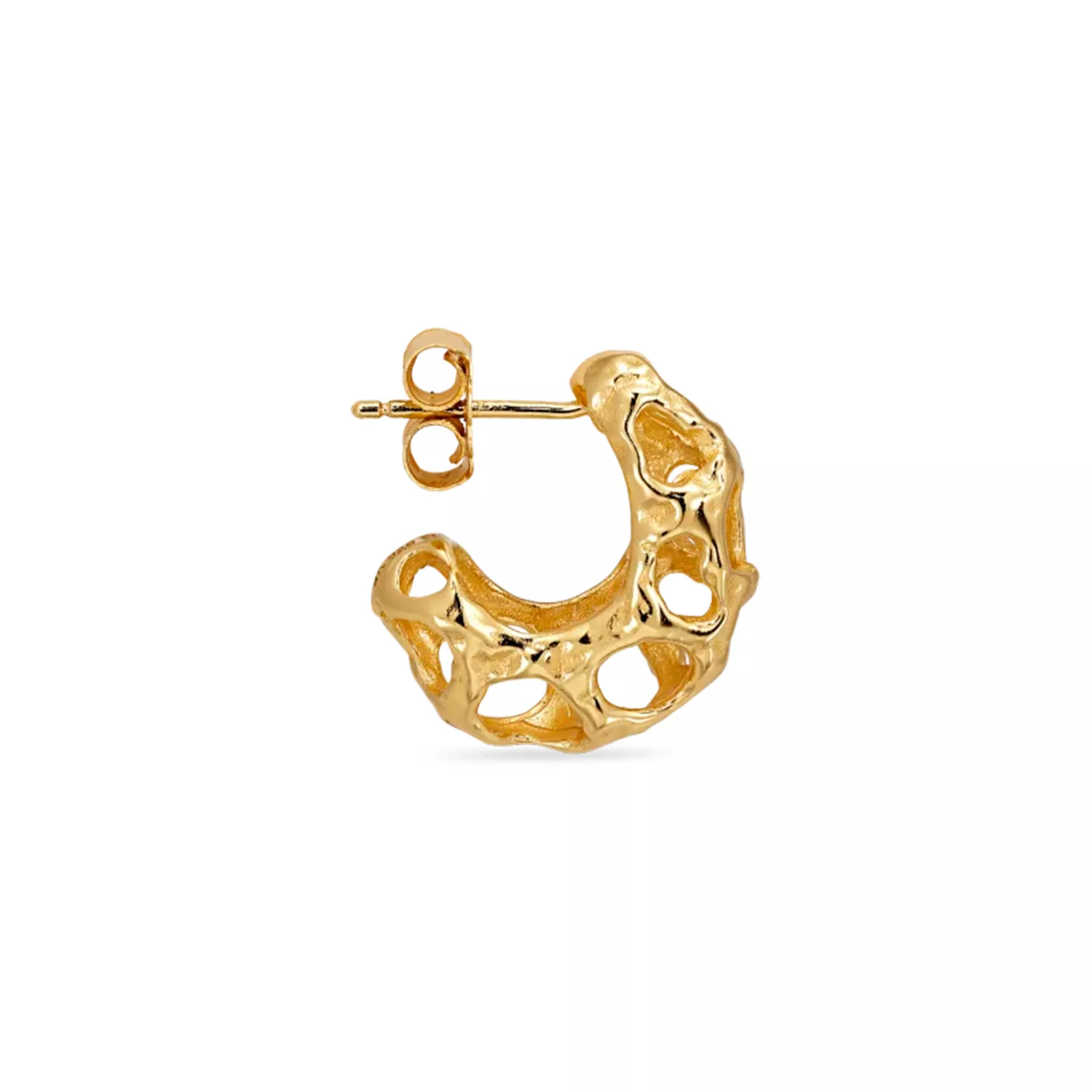 Jane Kønig Small Chunky Space Ørering Single 18 kt. Forgyldt Sølv SCSE-AW23-G