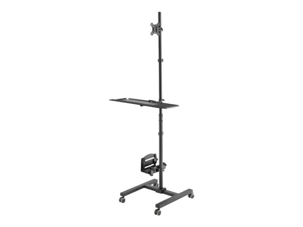 DIGITUS DA-90374 - Vogn - for LCD-skjerm / PC-utstyr - metall - svart - skjermstørrelse: 17