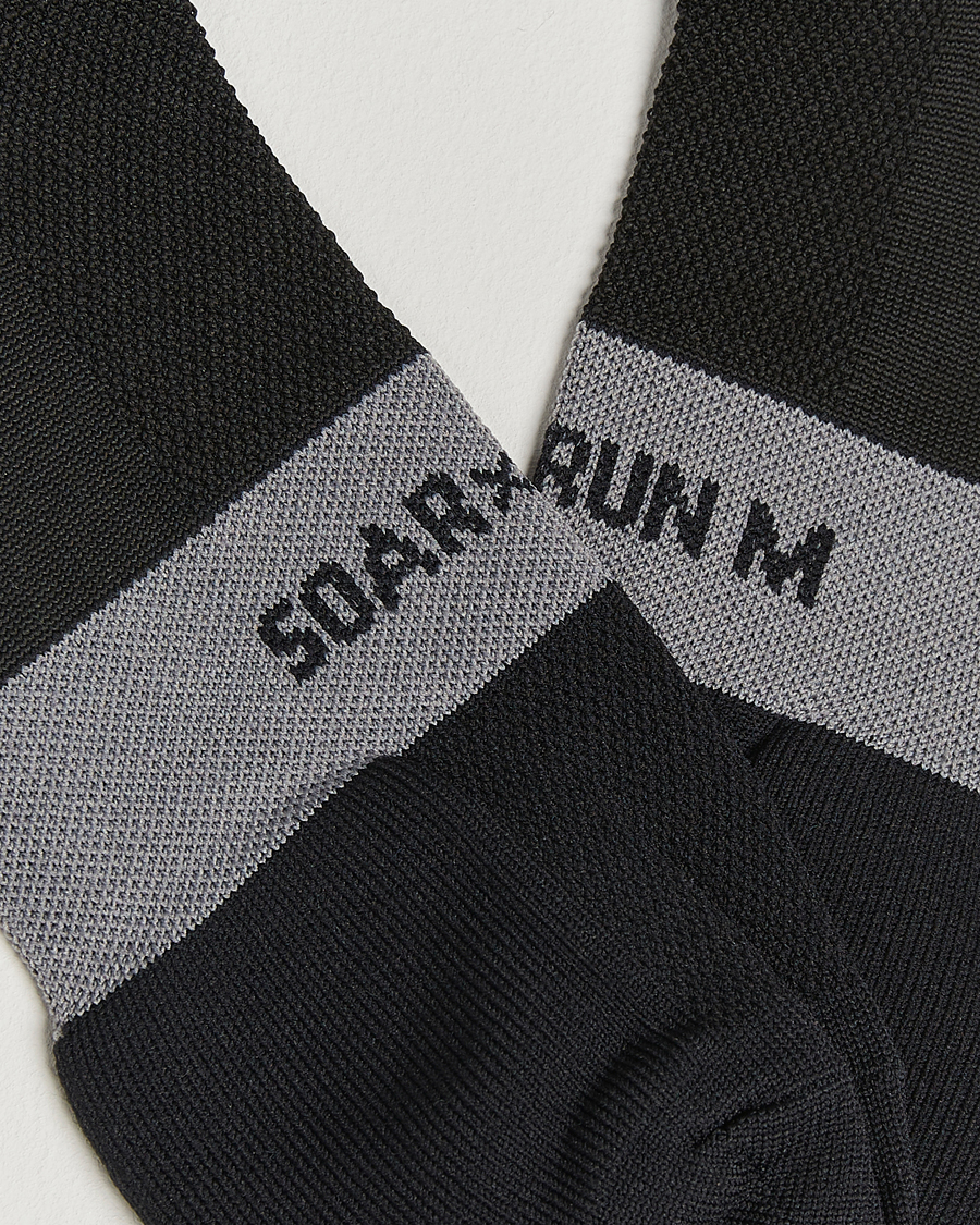 SOAR Running Crew Run Sock Black