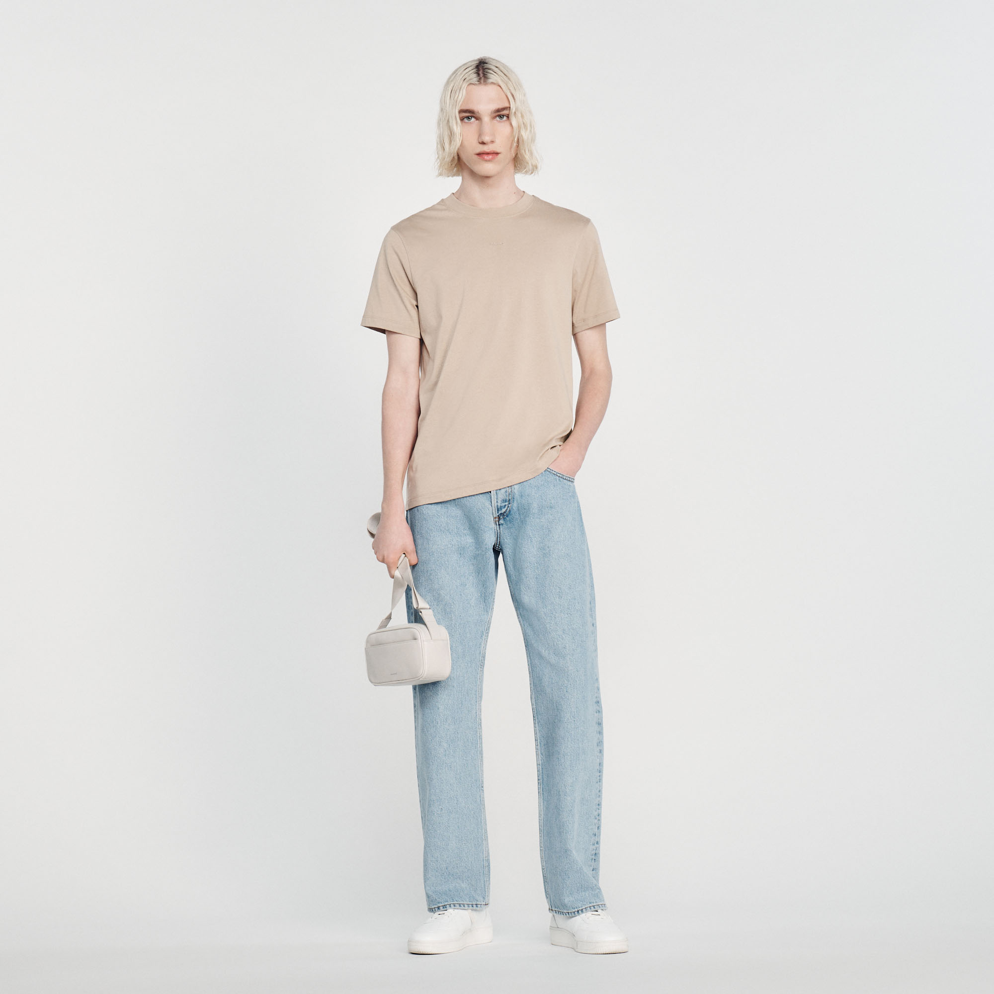 T-shirt brode Sandro en coton biologique