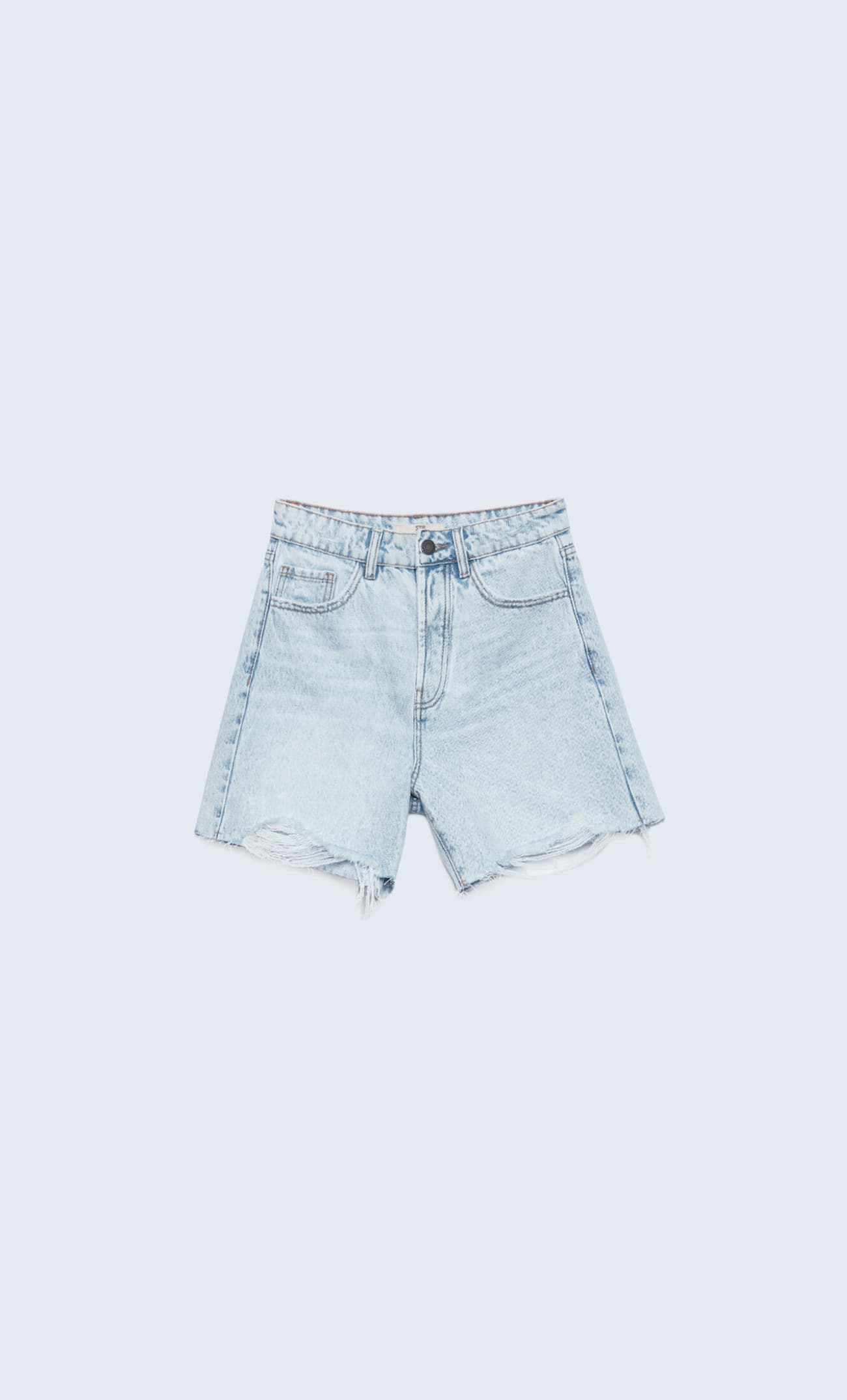 Bermuda jeans rasgada