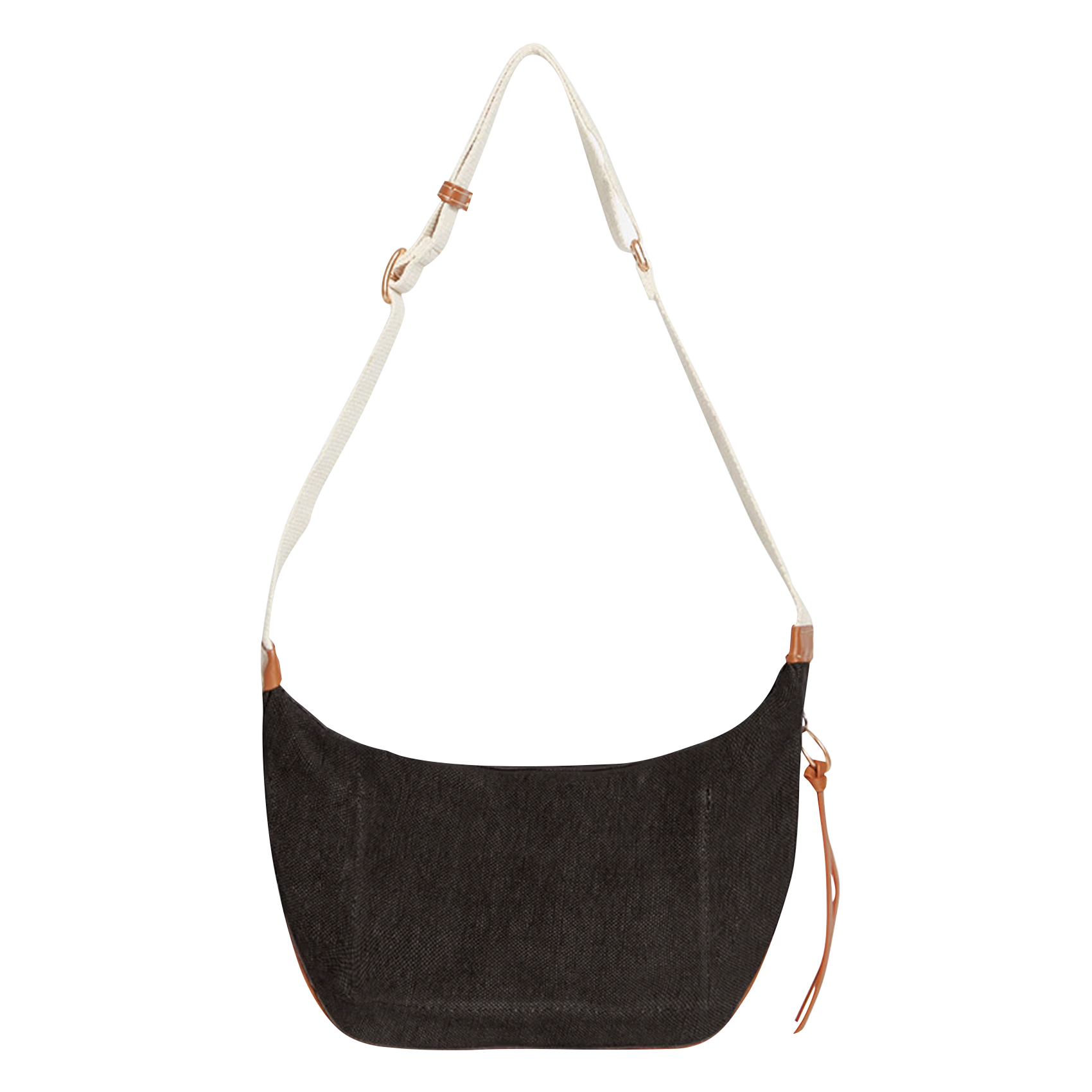 Sac banane en lin| Marron
